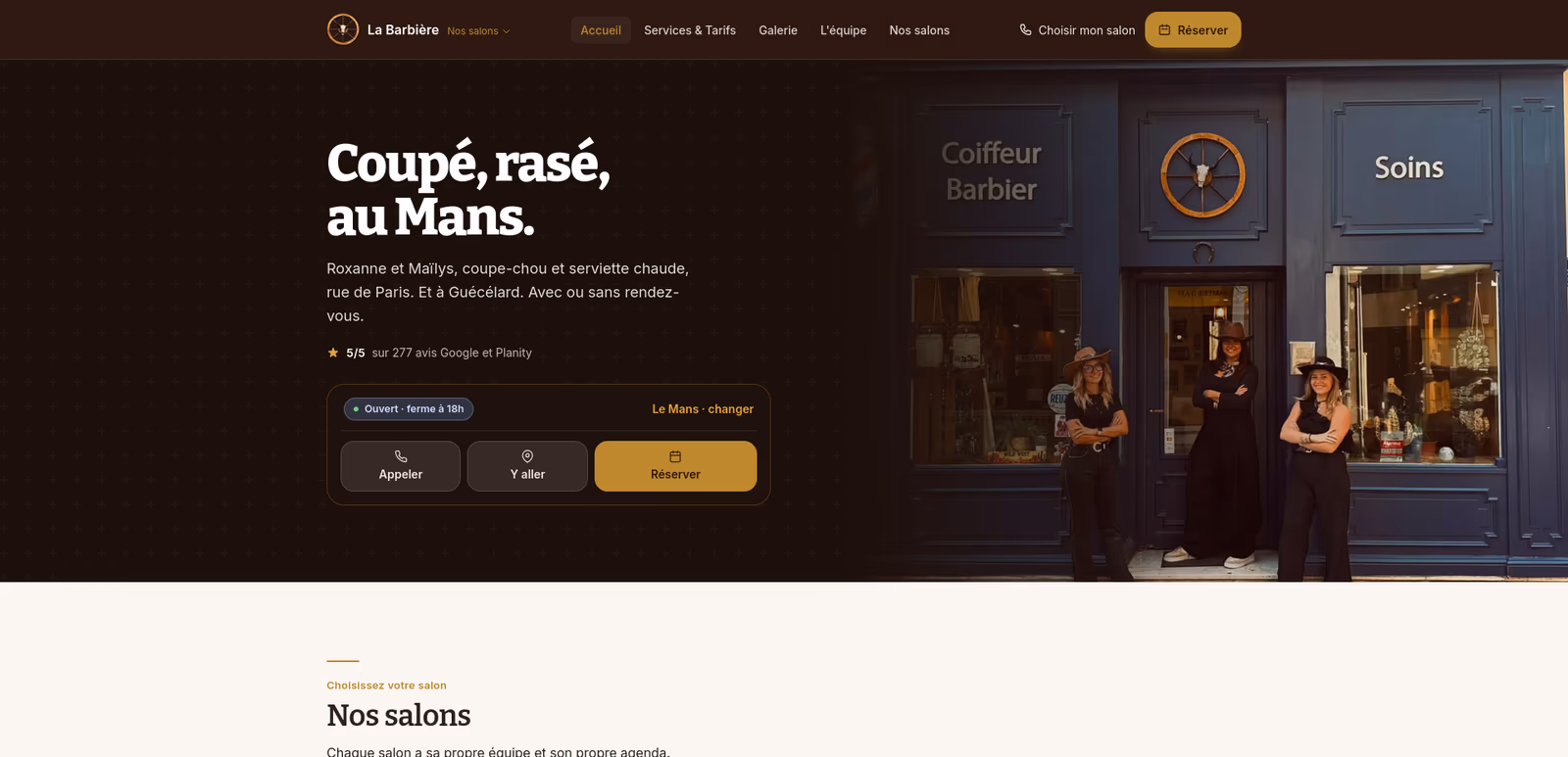 Photo du site web labarbierelemans.fr