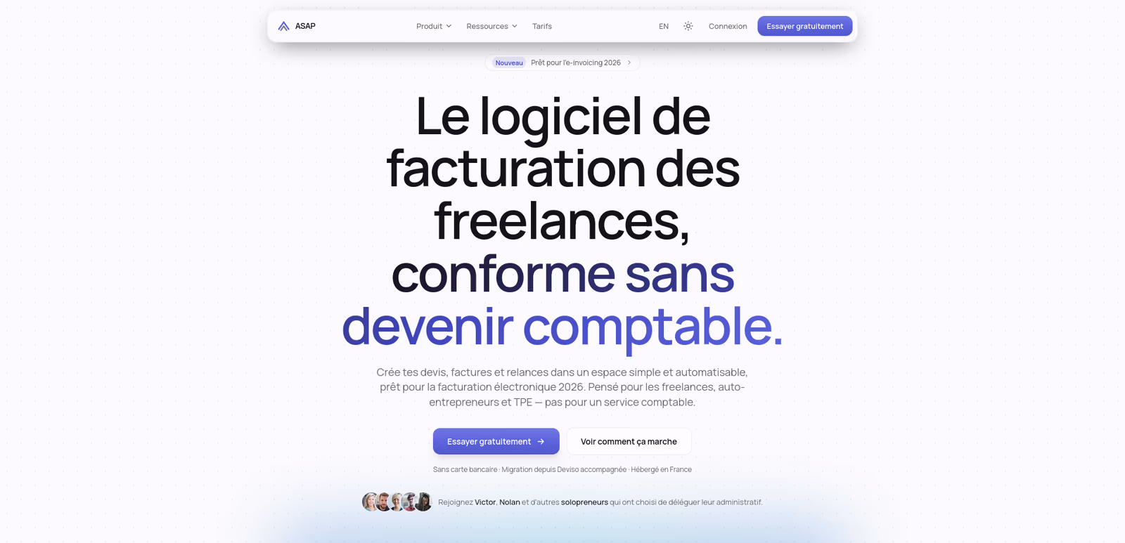 Photo du site de asap.cool